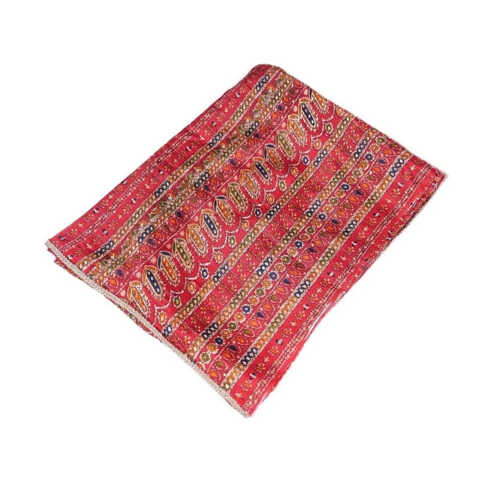 7647 Women's Chinon Dupatta Soft Lightweight Ethnic For Suit